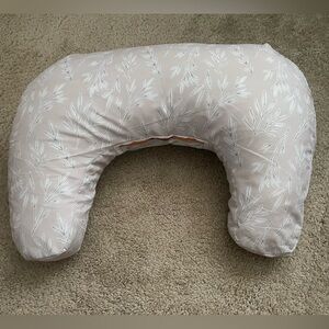 Boppy Beige Leaf Design Nursing Pillow